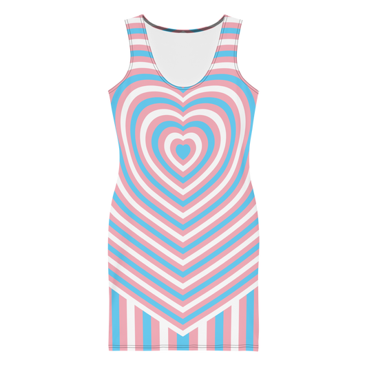 Trans Hearts Bodycon dress