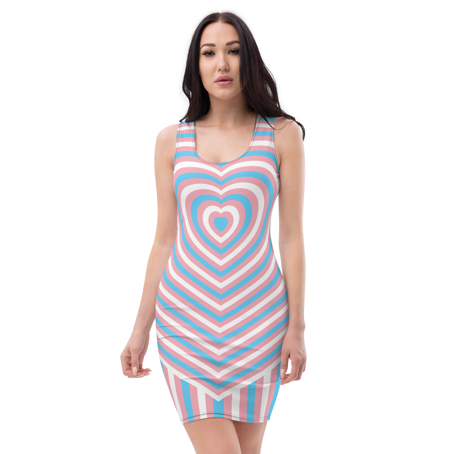 Trans Hearts Bodycon dress