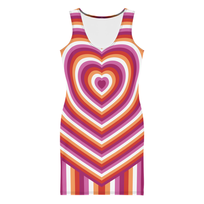 Lesbian Hearts Bodycon dress