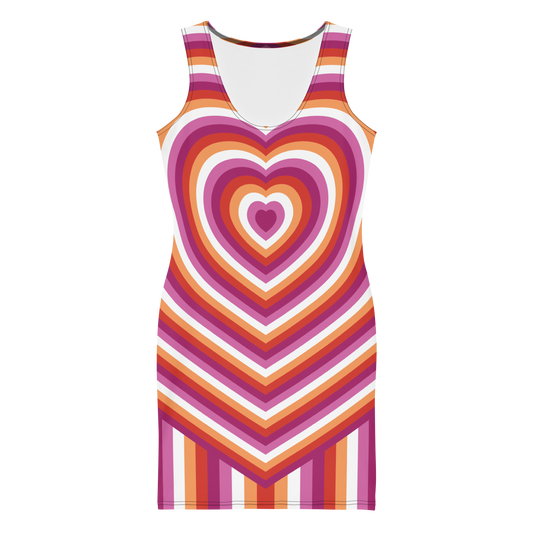 Lesbian Hearts Bodycon dress