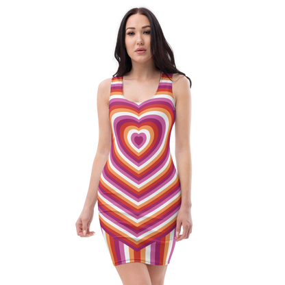 Lesbian Hearts Bodycon dress