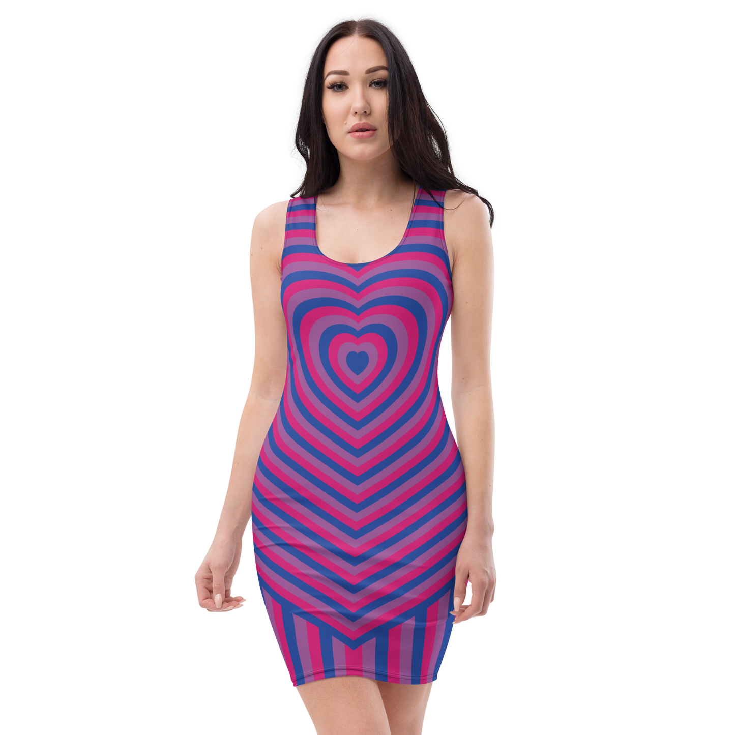 Bi Hearts Bodycon dress