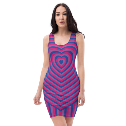 Bi Hearts Bodycon dress