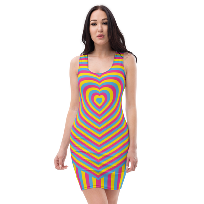 Pan Hearts Bodycon dress