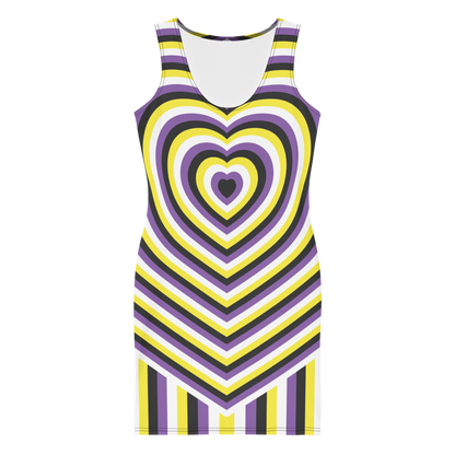 Enby Hearts Bodycon dress