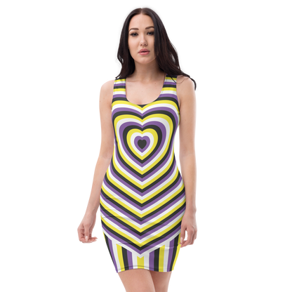 Enby Hearts Bodycon dress