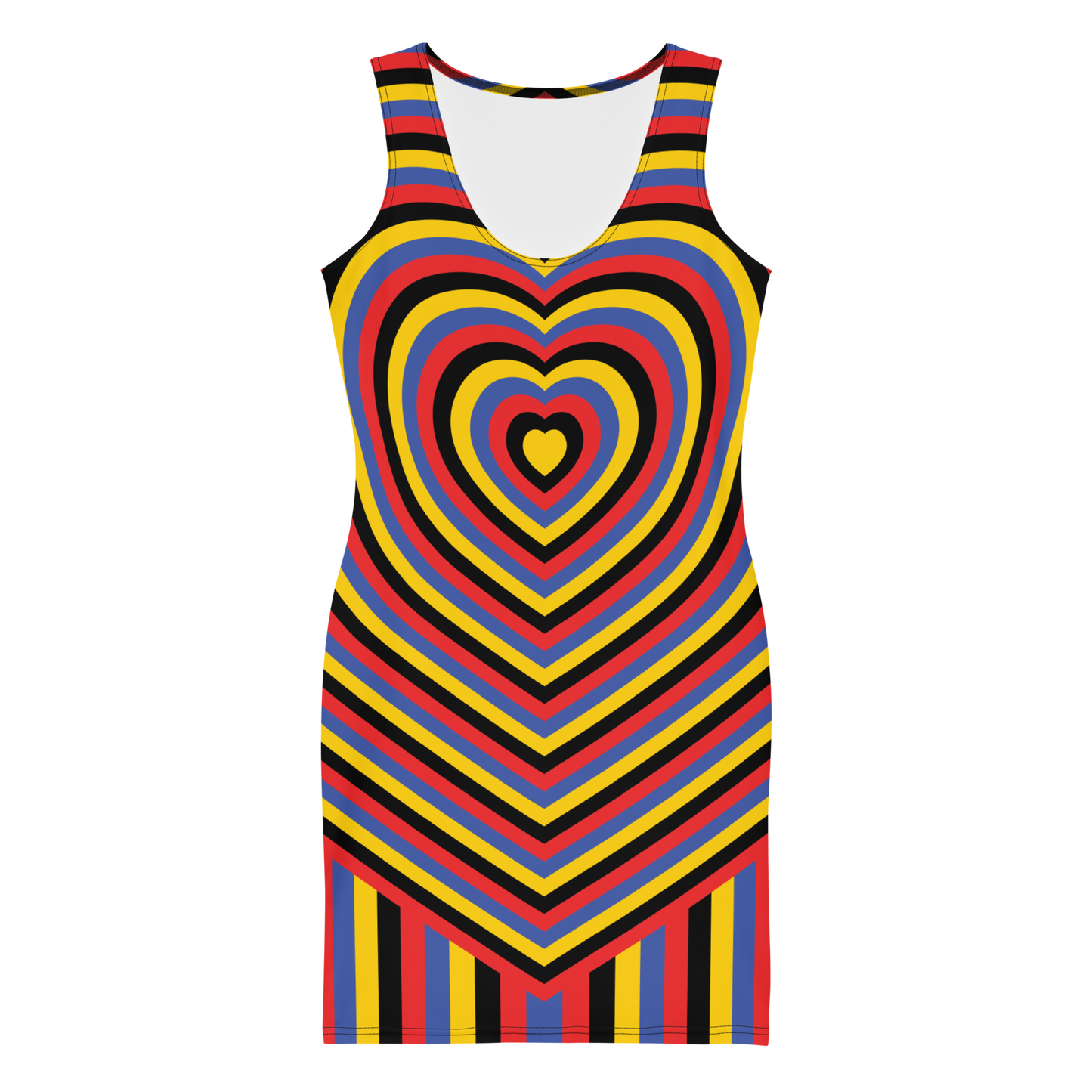 Poly Hearts Bodycon dress