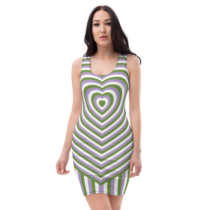 Genderqueer Hearts Bodycon dress