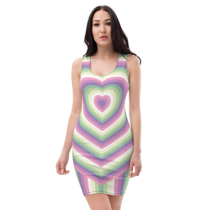 Genderfae Hearts Bodycon dress