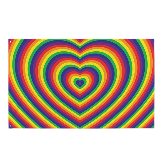 Rainbow Hearts Flag