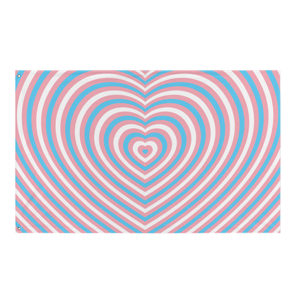 Trans Hearts Flag