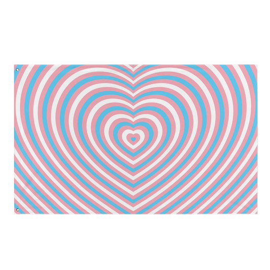 Trans Hearts Flag