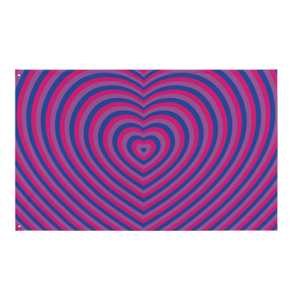 Bi Hearts Flag