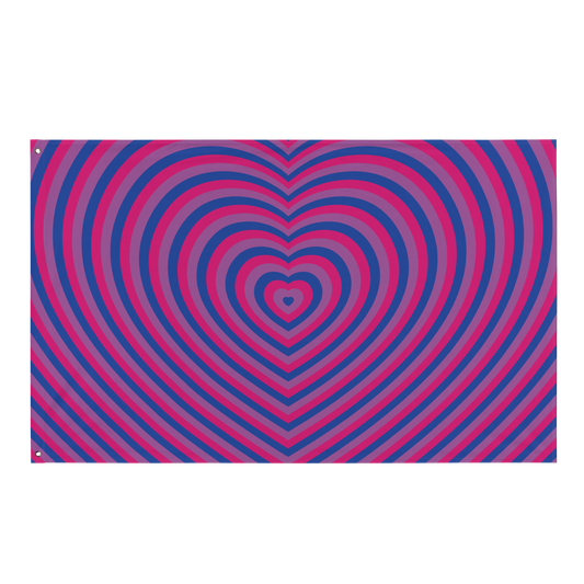 Bi Hearts Flag