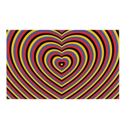 Poly Hearts Flag