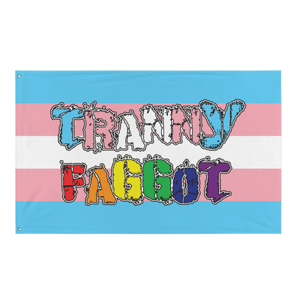 Tranny Faggot Flag - Trans