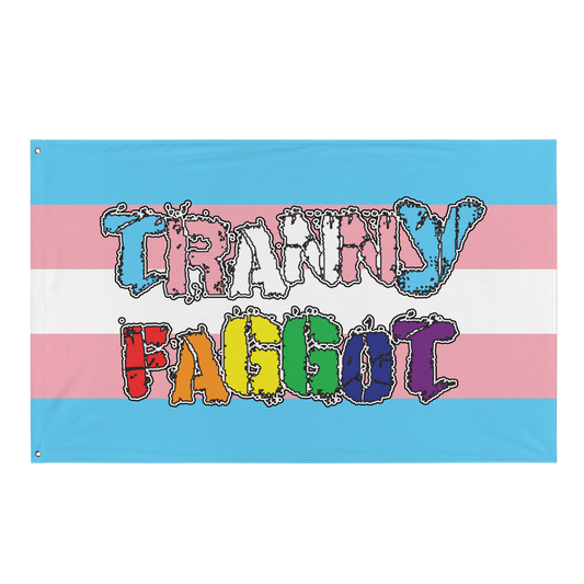 Tranny Faggot Flag - Trans