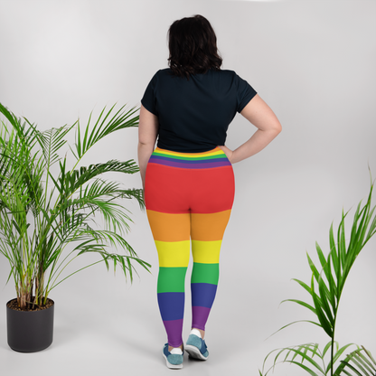 Rainbow Pride Flag Plus Size Leggings