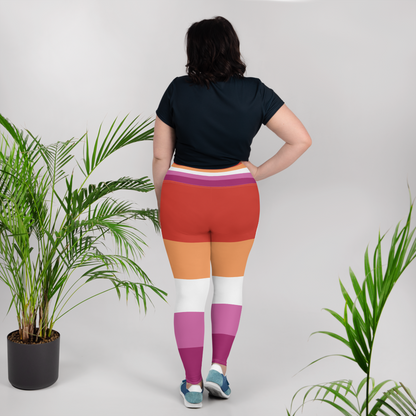 Lesbian Pride Flag Plus Size Leggings