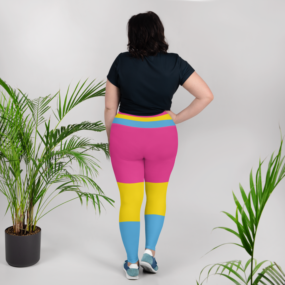 Pan Pride Flag Plus Size Leggings