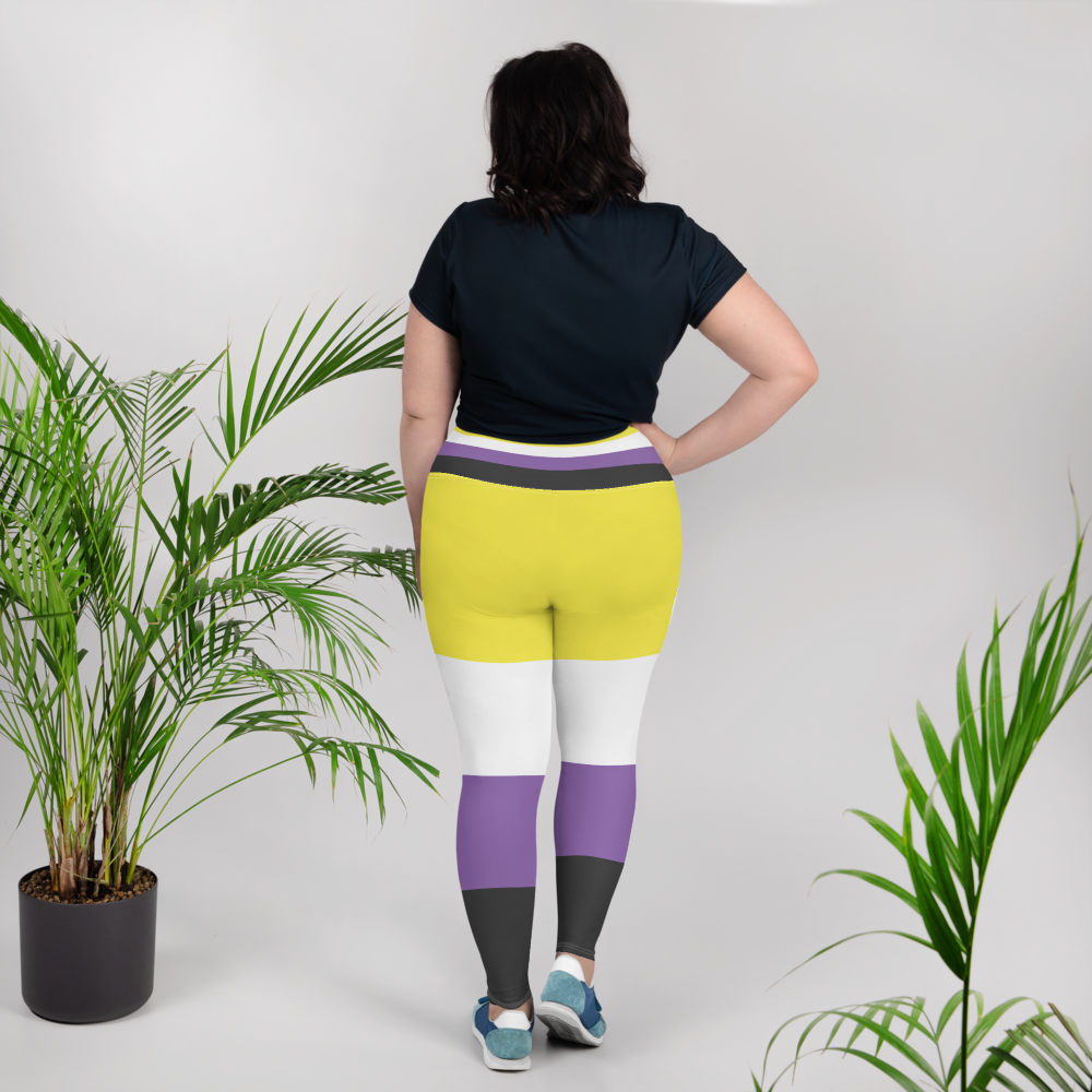 Enby Pride Flag Plus Size Leggings