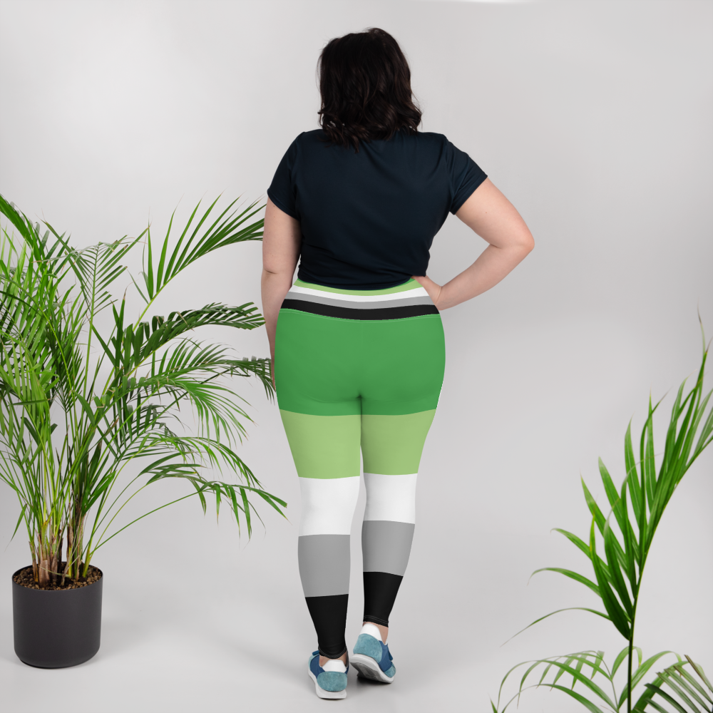 Aro Pride Flag Plus Size Leggings