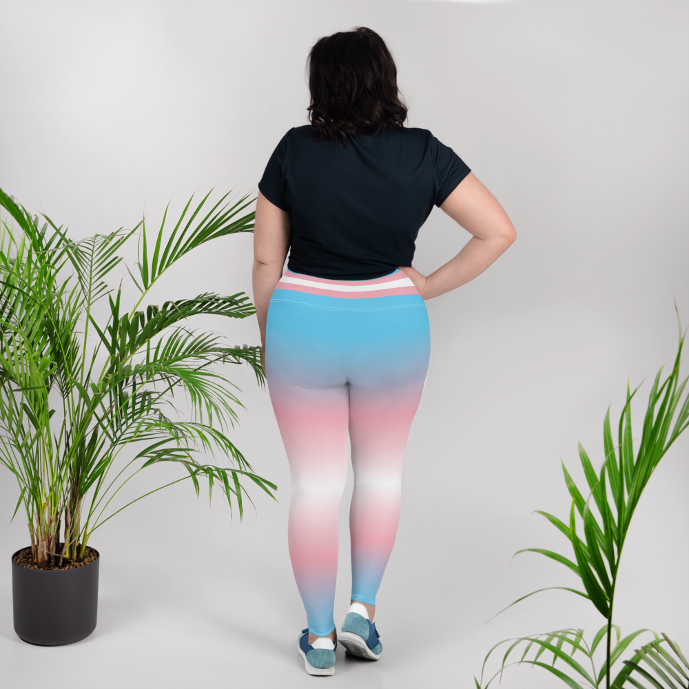 Trans Pride Gradient Plus Size Leggings