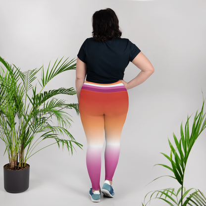 Lesbian Pride Gradient Plus Size Leggings