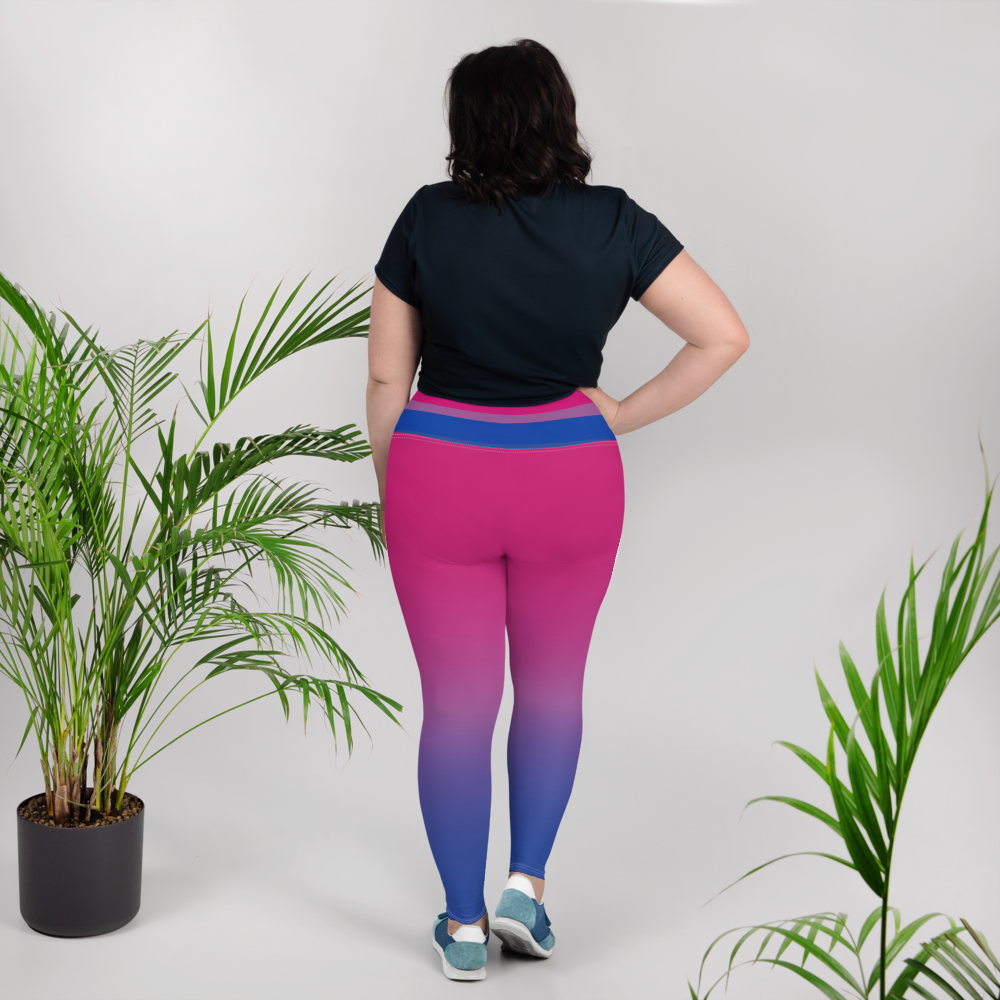 Bi Pride Gradient Plus Size Leggings