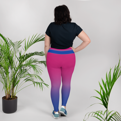 Bi Pride Gradient Plus Size Leggings