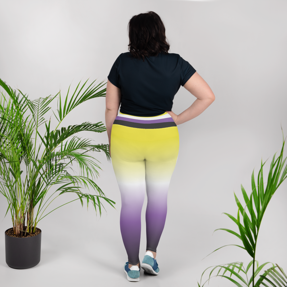 Enby Pride Gradient Plus Size Leggings