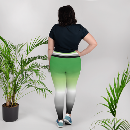 Aro Pride Gradient Plus Size Leggings