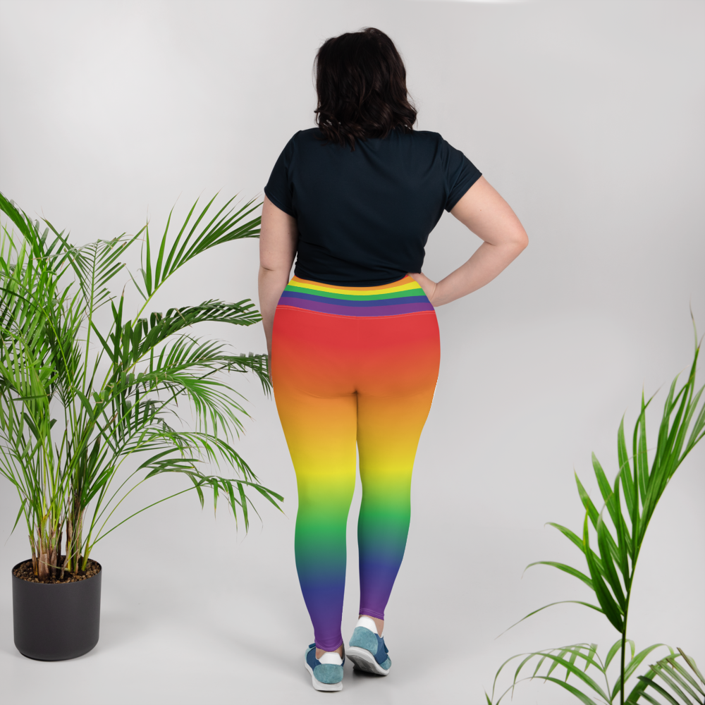 Rainbow Pride Gradient Plus Size Leggings