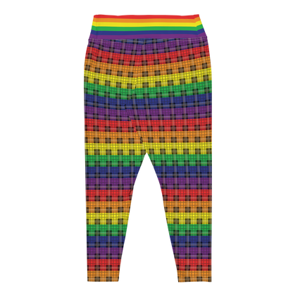 Rainbow Plaid Plus Size Leggings