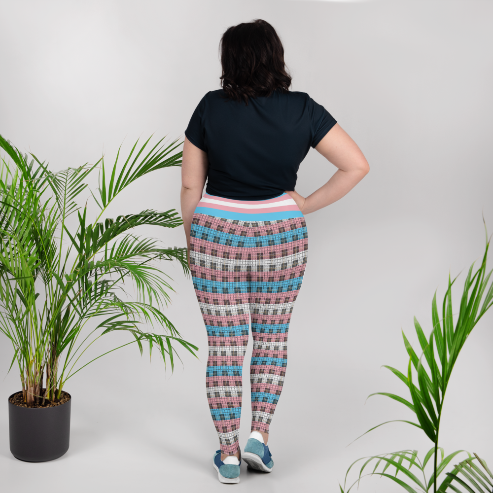 Trans Plaid Plus Size Leggings