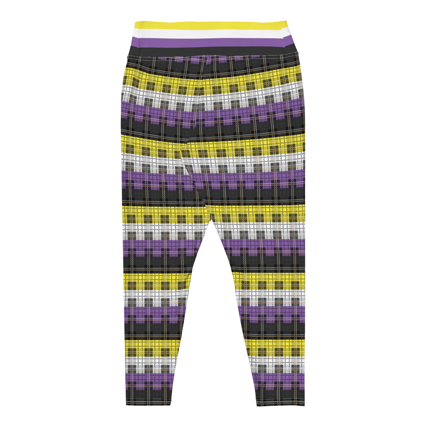 Enby Plaid Plus Size Leggings