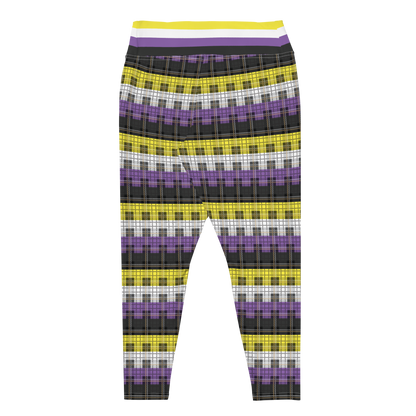 Enby Plaid Plus Size Leggings