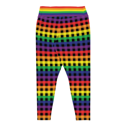 Rainbow Flannel Plus Size Leggings