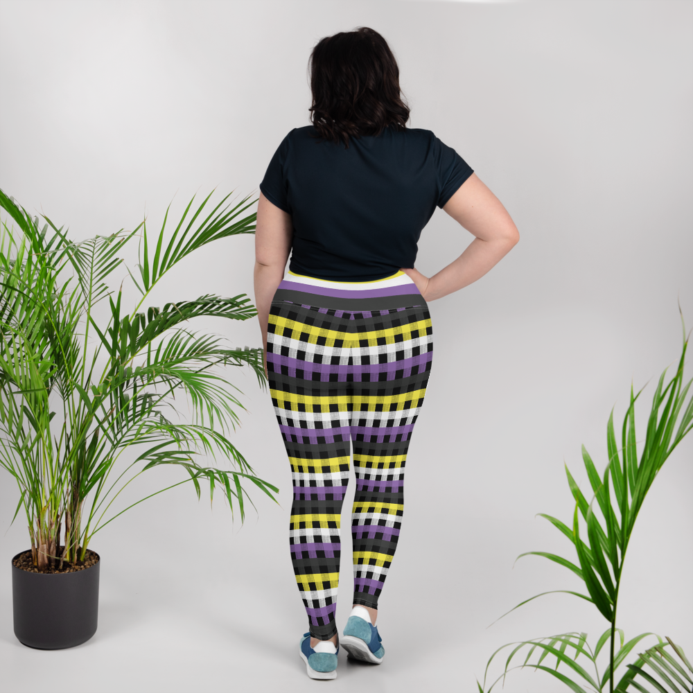 Enby Flannel Plus Size Leggings