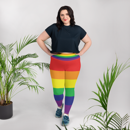 Rainbow Pride Flag Plus Size Leggings