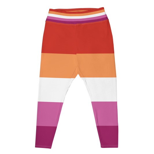 Lesbian Pride Flag Plus Size Leggings