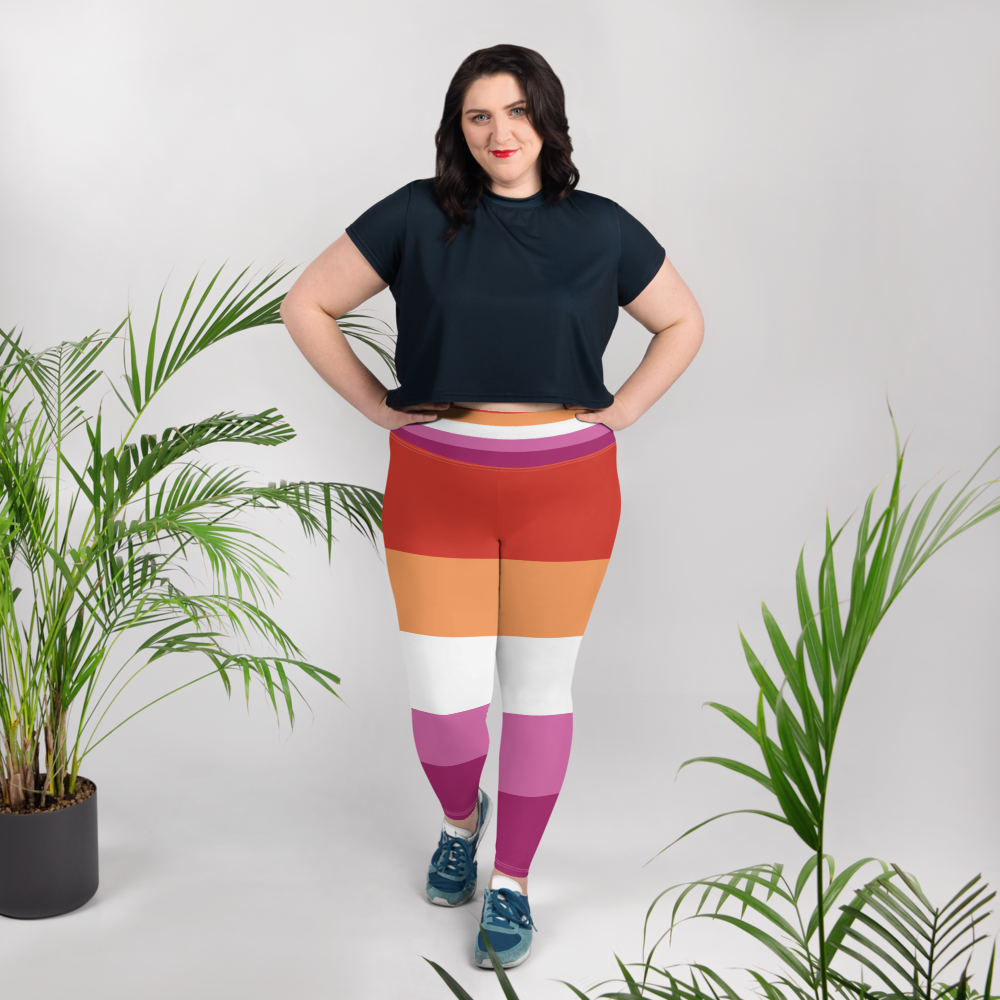 Lesbian Pride Flag Plus Size Leggings