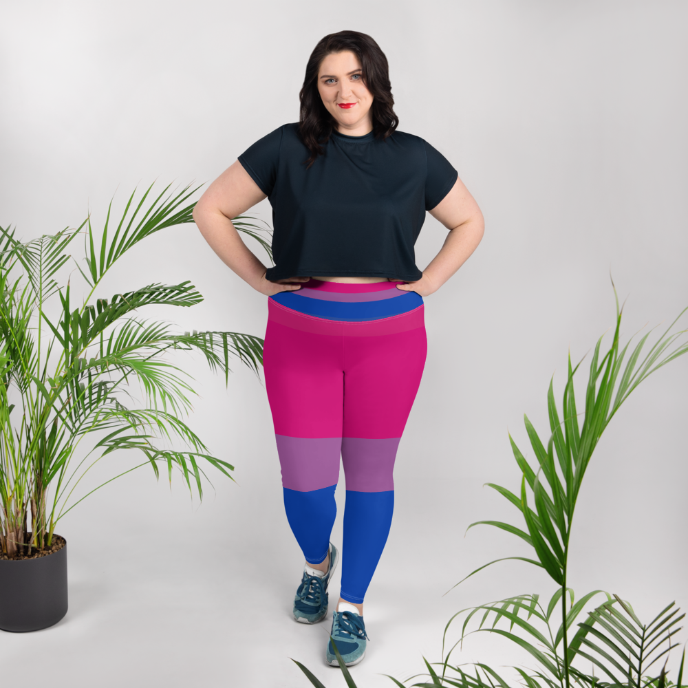 Bi Pride Flag Plus Size Leggings