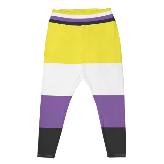 Enby Pride Flag Plus Size Leggings