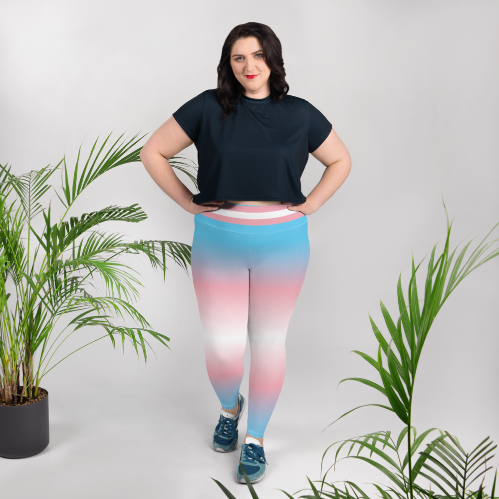 Trans Pride Gradient Plus Size Leggings