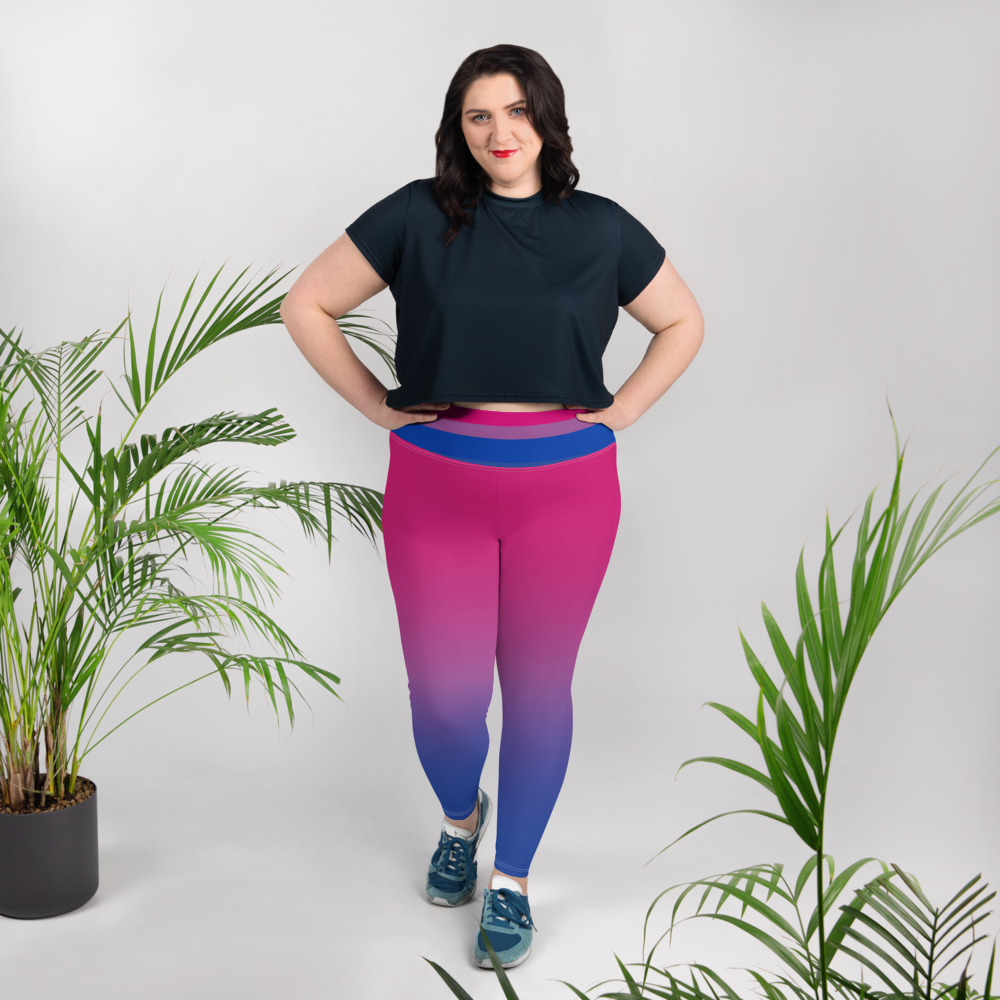 Bi Pride Gradient Plus Size Leggings