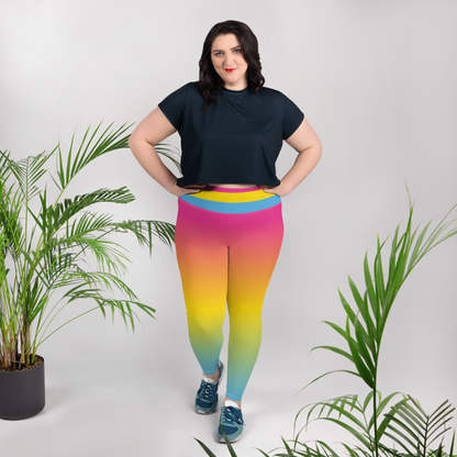 Pan Pride Gradient Plus Size Leggings