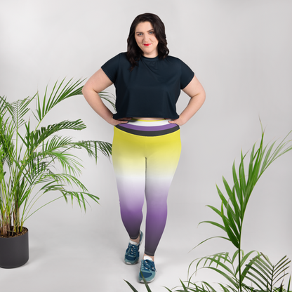 Enby Pride Gradient Plus Size Leggings