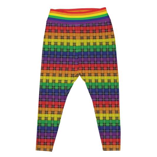 Rainbow Plaid Plus Size Leggings