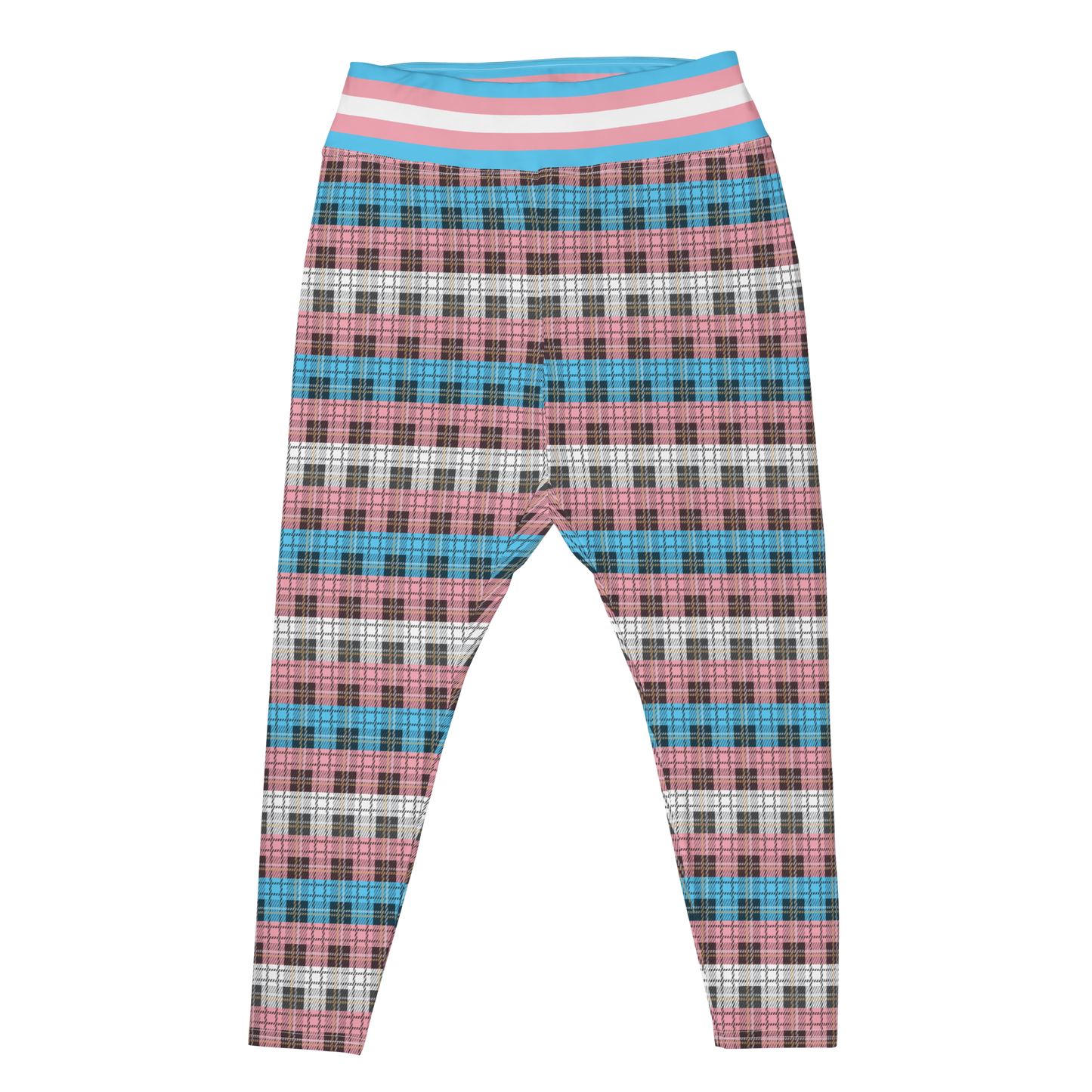 Trans Plaid Plus Size Leggings